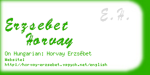 erzsebet horvay business card